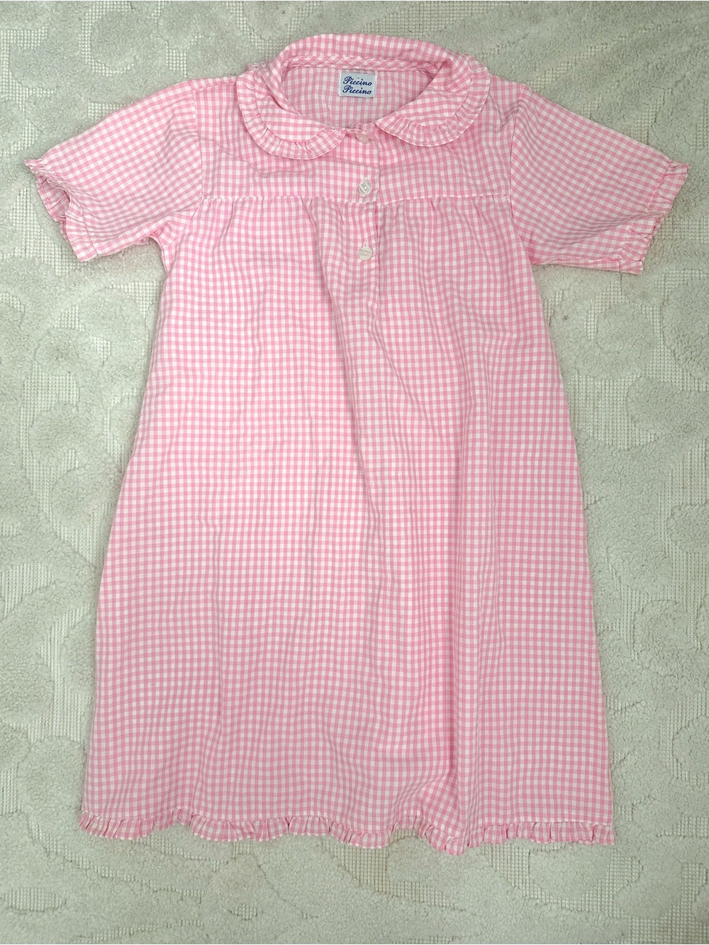 Piccino Piccino pink gingham dress